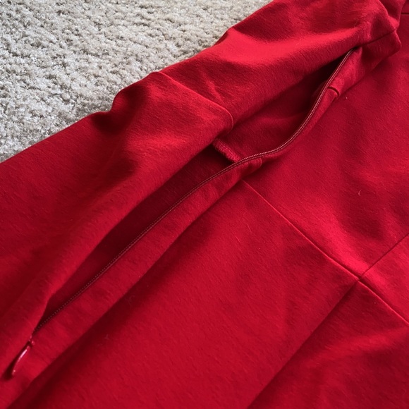 TALBOTS Red Sleeveless Fitted Dress 4 - Picture 11 of 16